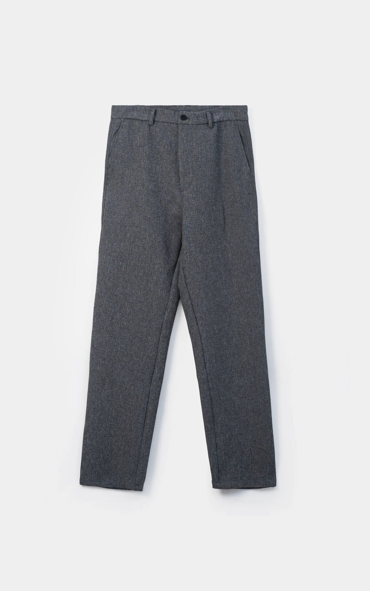 Charcoal Straight Fit Trousers