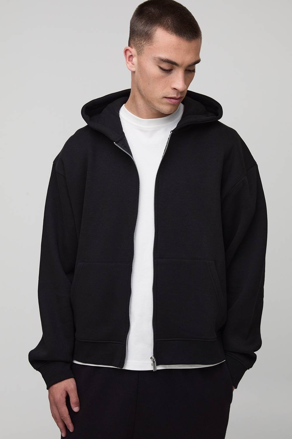 Black Zip Up Hoodie