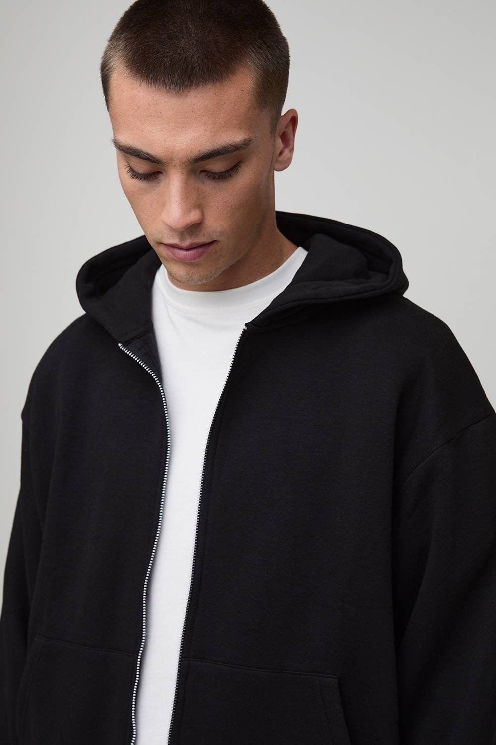 Black Zip Up Hoodie - Image 3