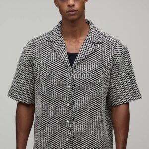 Textured Resort Collar Shirt