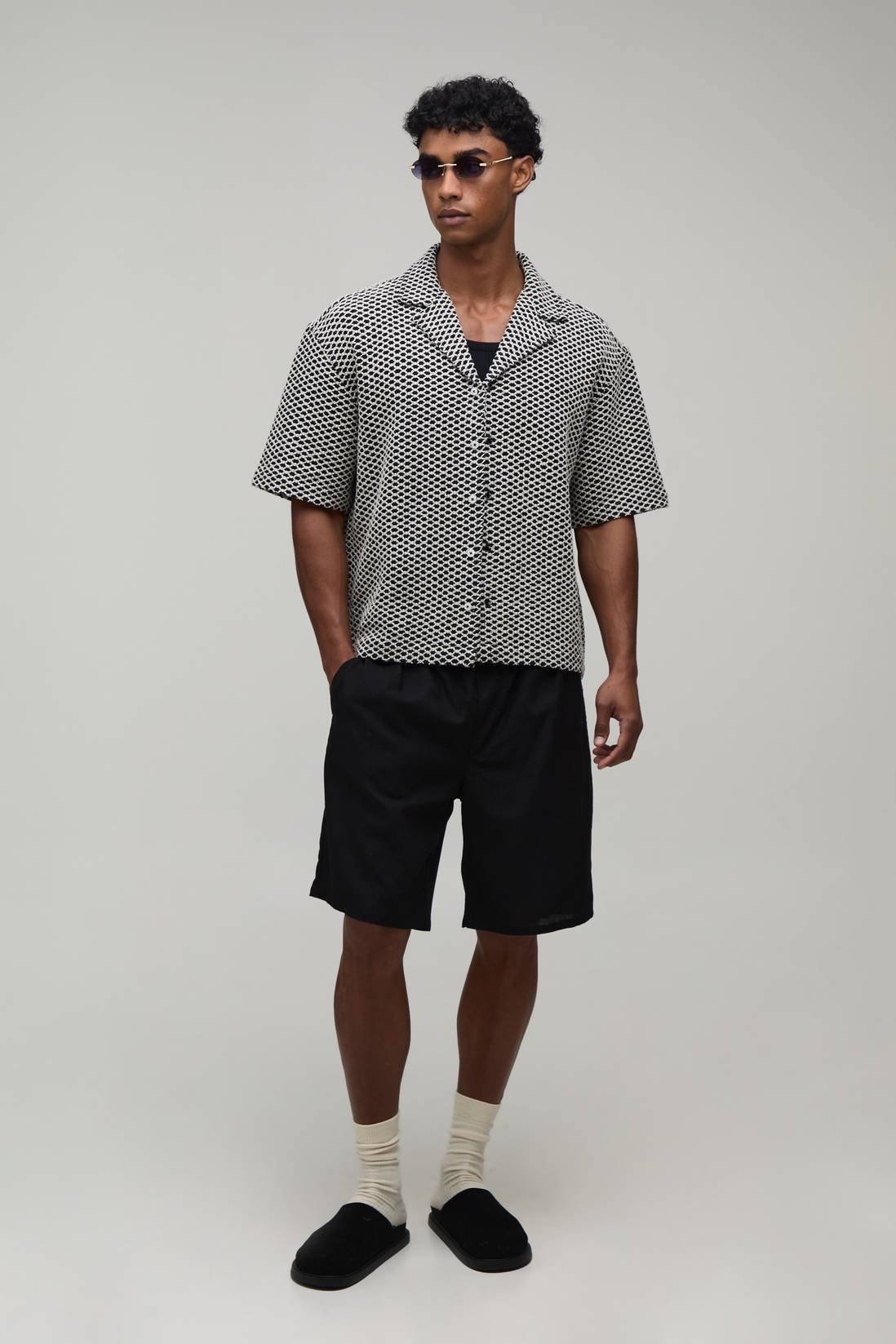 Textured Resort Collar Shirt - Image 4