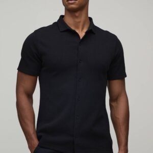 Black Short Sleeve Polo Shirt